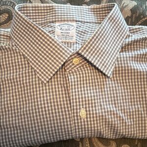 Brooks Brothers Gingham Shirt in Blue and White